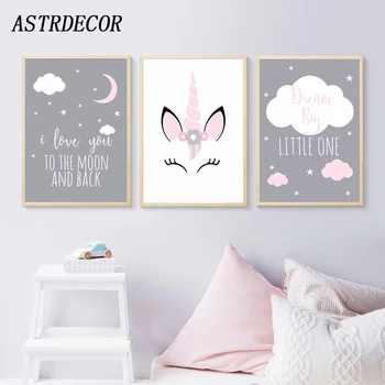 ASTRDECOR Unicorn Canvas Poster Baby Girl Nursery Quotes Wall Pictures Art Print Love You To The Moon Painting Nordic Kids Room
ASTRDECOR Unicorn Canvas Poster Baby Girl Nursery Quotes Wall Pictures Art Print Love You To The Moon Painting Nordic Kids Room