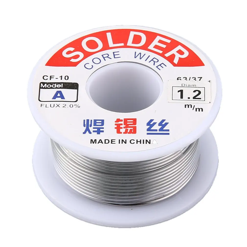 

1.0/1.2mm 2% Flux Tin Lead Rosin Roll Core Silver Solder Wire Welding Soldering Repairing Tool Reel Melt Kit Electric Melting