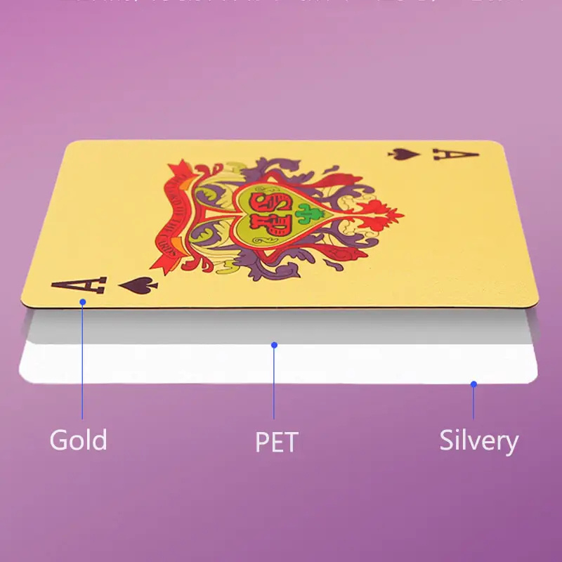 New Golden Black Matte Plastic Poker Cards Waterproof 2