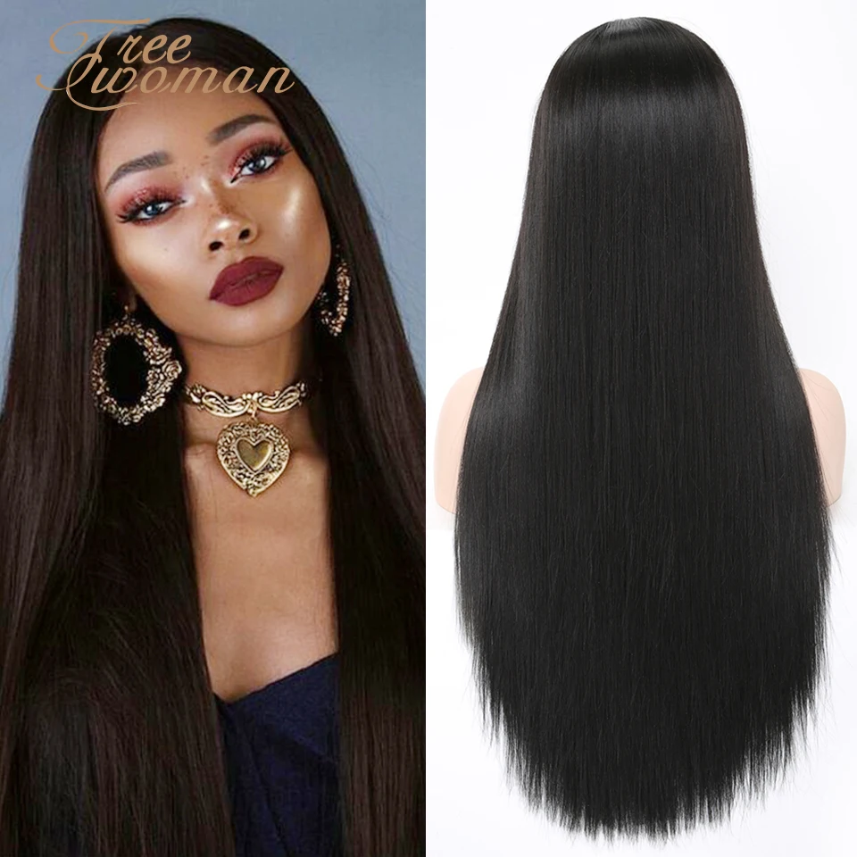 FREEWOMAN Long Straight Hair Wig Synthetic Wigs For Women Fake Hair Extension Natural Wig False Hair Ombre Red Black White
FREEWOMAN Long Straight Hair Wig Synthetic Wigs For Women Fake Hair Extension Natural Wig False Hair Ombre Red Black White