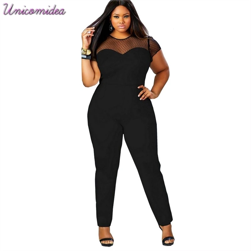 Fashion Women Plus Size Jumpsuit Hot Sale Loose Black Playsuit Party Romper O Neck Lace Sleeveless Party Elegant Long Jumpsuits
Fashion Women Plus Size Jumpsuit Hot Sale Loose Black Playsuit Party Romper O Neck Lace Sleeveless Party Elegant Long Jumpsuits
