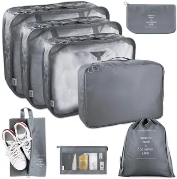 8Pcs Packing Cubes for Travel Lightweight Luggage Packing Organizers Set with Shoe Bag & Laundry Bag Suitcase Storage Bags
8Pcs Packing Cubes for Travel Lightweight Luggage Packing Organizers Set with Shoe Bag & Laundry Bag Suitcase Storage Bags
