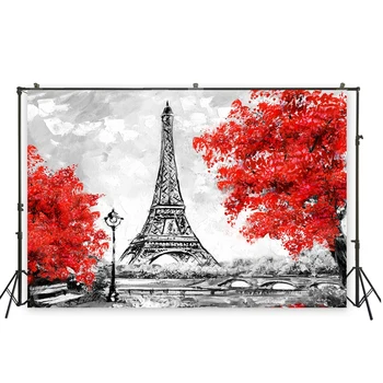 HUAYI art fabric backdrop oil painting backdrop Eiffel Tower and red maple tree background for Valentine's Day photo XT- 6557
HUAYI art fabric backdrop oil painting backdrop Eiffel Tower and red maple tree background for Valentine's Day photo XT- 6557