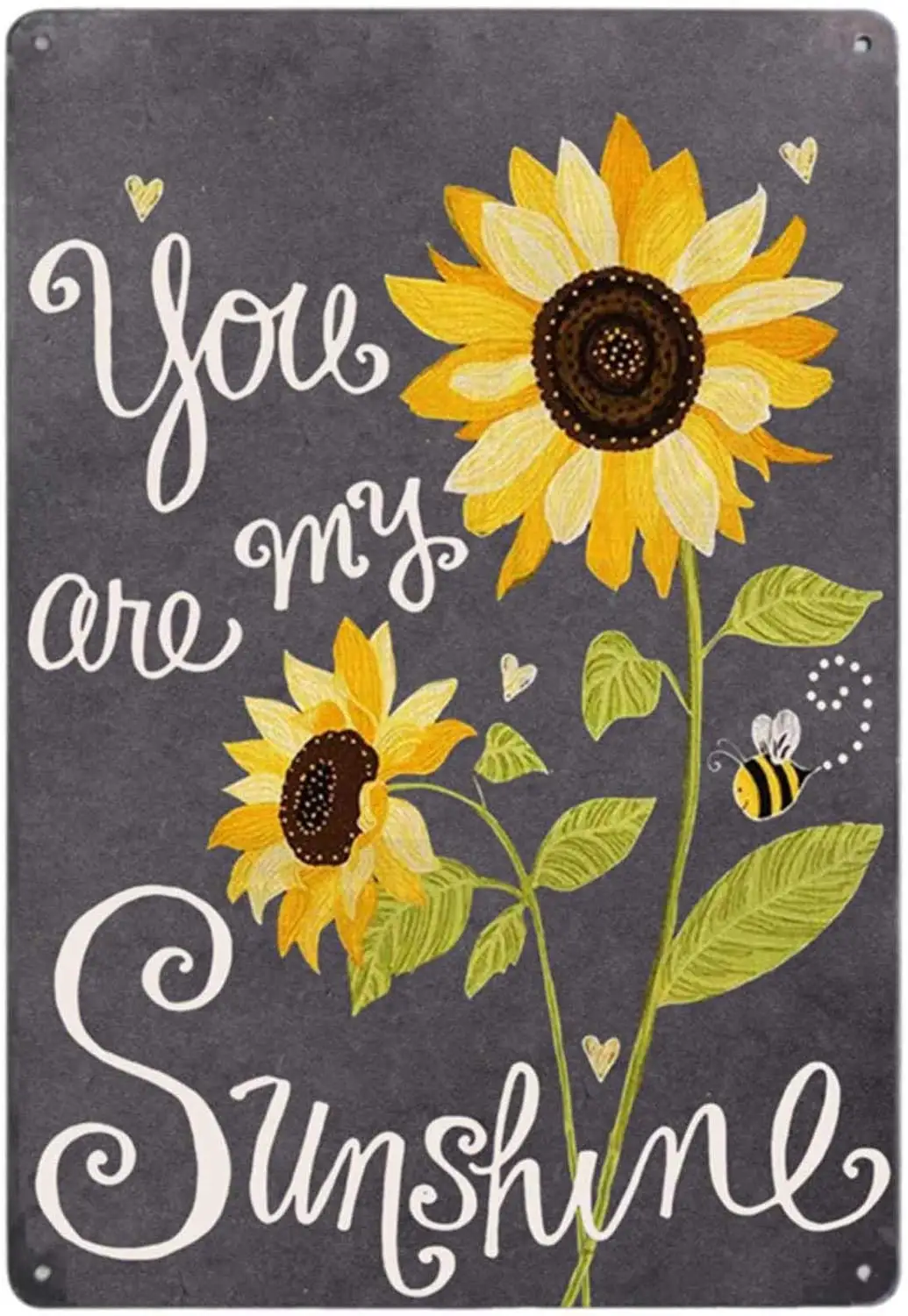 

You are My Sunshine Retro Vintage Tin Bar Sign Sunflower Bathroom Decor Rustic Farmhouse Country Home Decor for Living Room Bedr