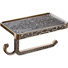 Retro Carved Toilet Wall Mounted Space Aluminum Toilet Paper Holder Bathroom Kitchen Roll Paper Holder Mobile Phone Rack 
Retro Carved Toilet Wall Mounted Space Aluminum Toilet Paper Holder Bathroom Kitchen Roll Paper Holder Mobile Phone Rack