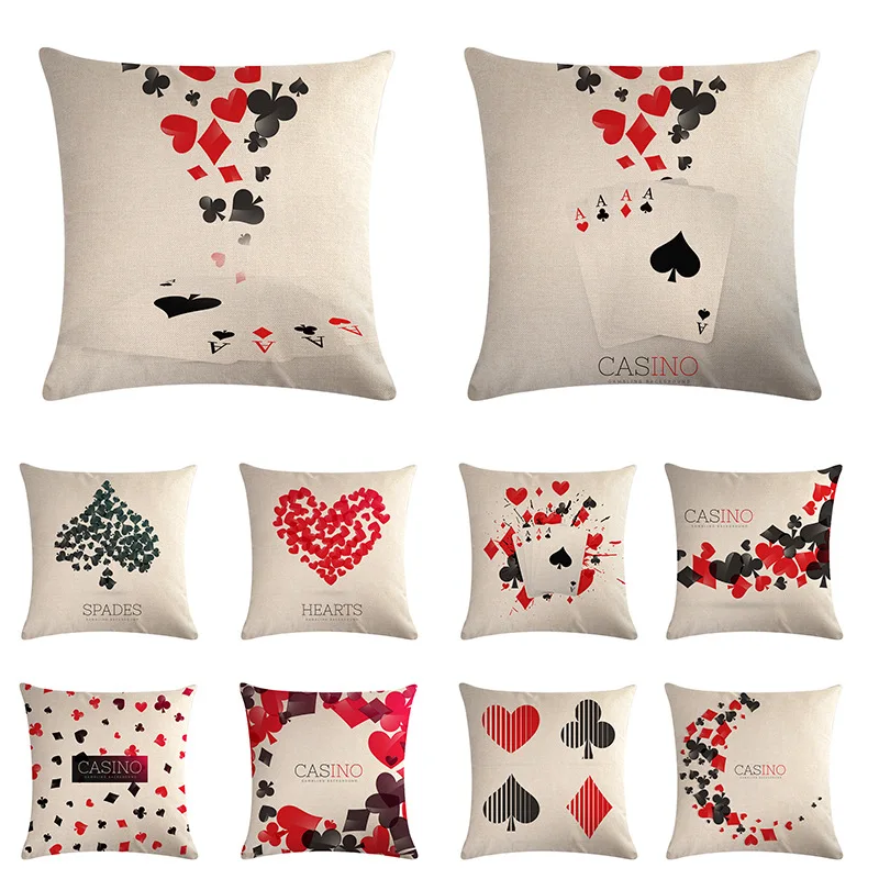 Poker Pattern Printing Throw Pillow Case Cotton Linen Cushion Cover Decorative Pillowcase Sofa Car Cushion Cover Home Decor
Poker Pattern Printing Throw Pillow Case Cotton Linen Cushion Cover Decorative Pillowcase Sofa Car Cushion Cover Home Decor