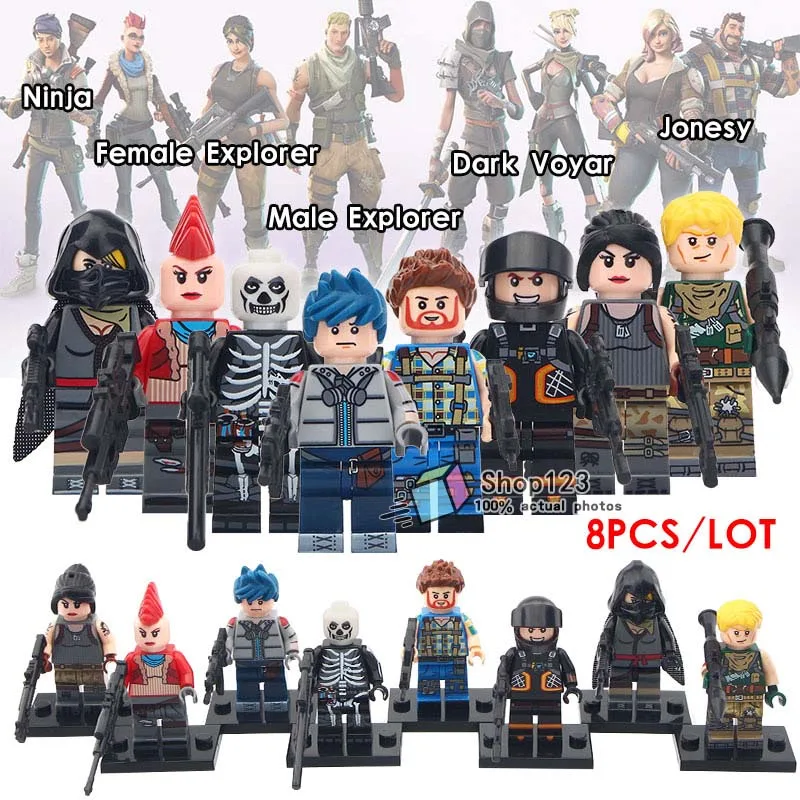 10 Sets of Building Blocks Game Character Female Explorer With Weapon Jonesy Dark Voyar Special Soldiers Children Toys
10 Sets of Building Blocks Game Character Female Explorer With Weapon Jonesy Dark Voyar Special Soldiers Children Toys