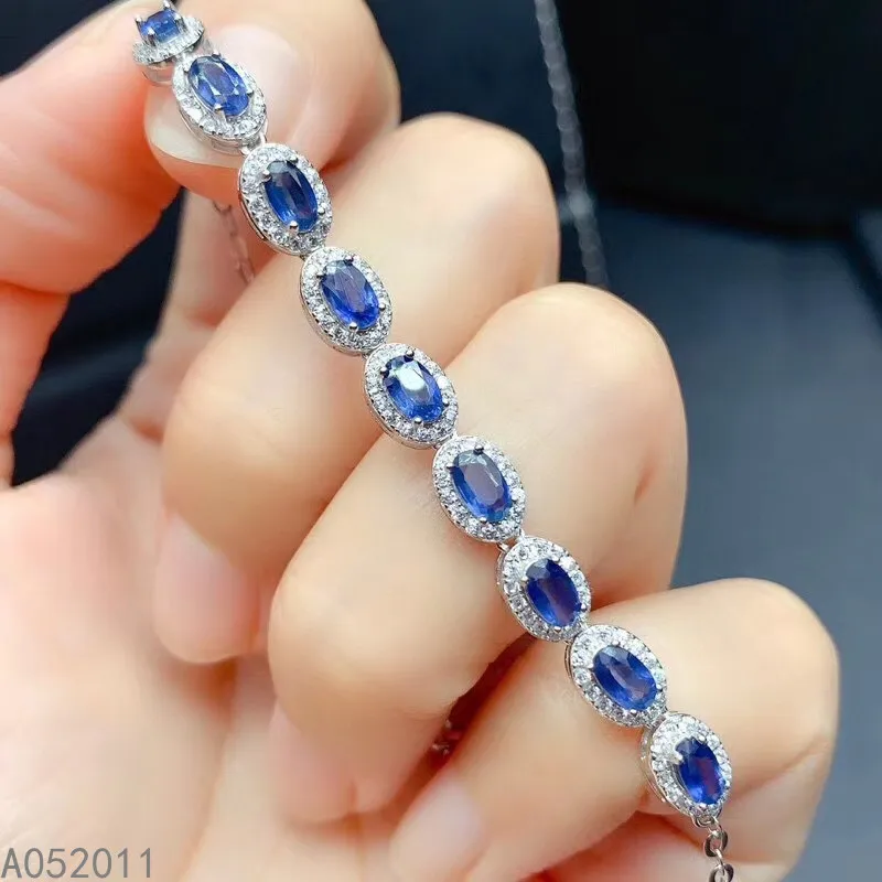 KJJEAXCMY fine jewelry natural sapphire 925 sterling silver new women hand bracelet Gift Birthday Party Wedding Engagement N 
KJJEAXCMY fine jewelry natural sapphire 925 sterling silver new women hand bracelet Gift Birthday Party Wedding Engagement N