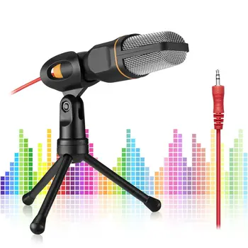 Audio Condenser Microphone 3.5mm Plug Home Stereo Mic Desktop Tripod For Pc Youtube Video Skype Chatting Podcast Recording
Audio Condenser Microphone 3.5mm Plug Home Stereo Mic Desktop Tripod For Pc Youtube Video Skype Chatting Podcast Recording