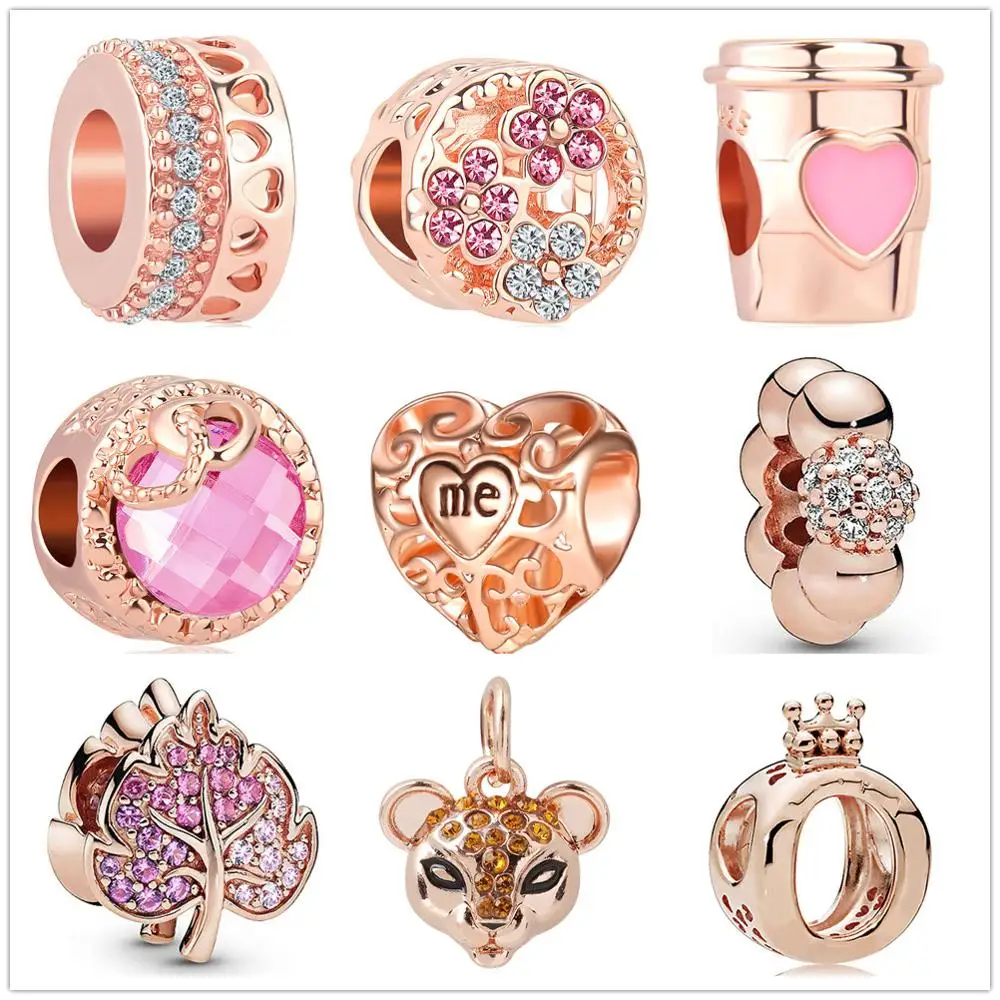 New free shipping original European Rose gold charm Coffee leaves bead fit Pandora bracelet trinket DIY women jewelry 
New free shipping original European Rose gold charm Coffee leaves bead fit Pandora bracelet trinket DIY women jewelry