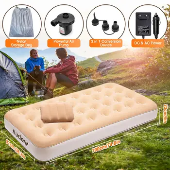 New Outdoor Inflatable Camping Mat Sleeping Pad Air Bed with Pillow Air Mattress Sleeping Sofa Portable Camping Picnic Pad
New Outdoor Inflatable Camping Mat Sleeping Pad Air Bed with Pillow Air Mattress Sleeping Sofa Portable Camping Picnic Pad