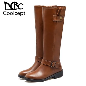 Coolcept Women Knee High Boots Round Toe Side Zipper Buckle Shoes Winter Warm Solid Color Long Boots Women Footwear Size 33-43
Coolcept Women Knee High Boots Round Toe Side Zipper Buckle Shoes Winter Warm Solid Color Long Boots Women Footwear Size 33-43