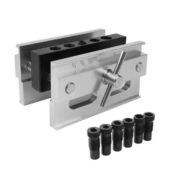 Woodworking Self-Centering Doweling Jig Kit Drill Guide Set With 1/4'' 3/8'' 5/16'' Drill Bushings Hole Jig Puncher Tools
Woodworking Self-Centering Doweling Jig Kit Drill Guide Set With 1/4'' 3/8'' 5/16'' Drill Bushings Hole Jig Puncher Tools