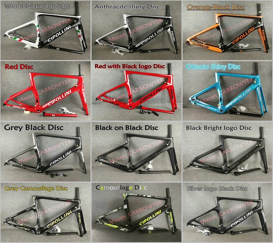 Perfect T1000 3K/1K White-Red MCipollini NK1K carbon road bike frame CARROWTER bicycle frameset with Matte/Glossy for selection 37