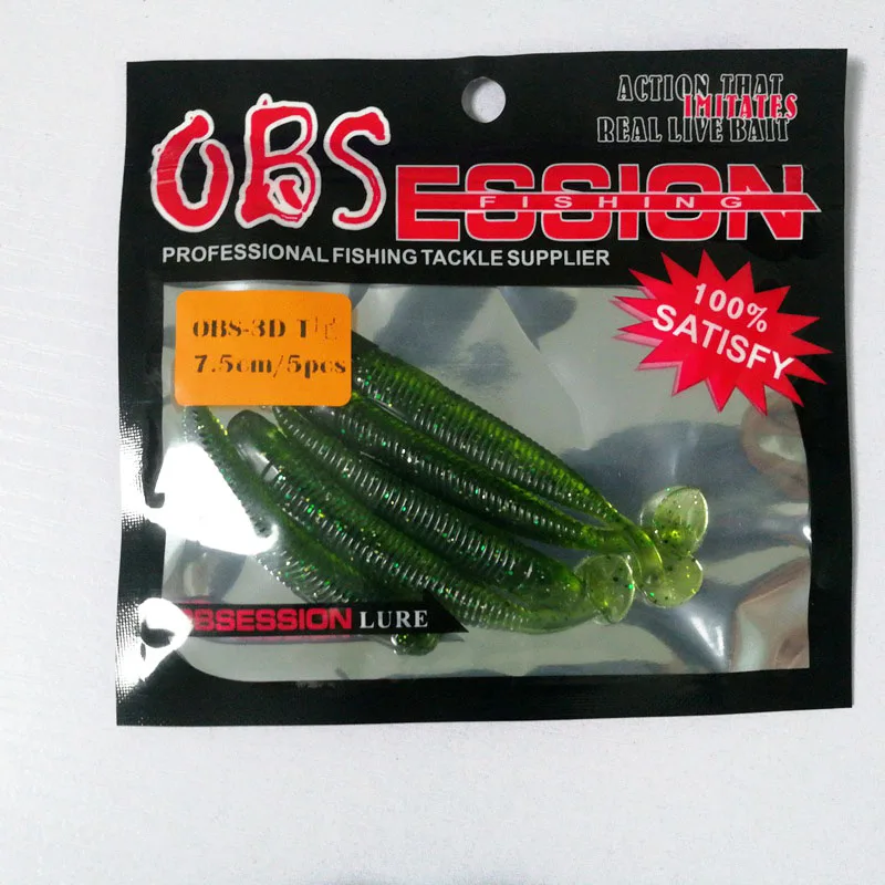 Obsession 5pcs/bag 7.5cm Wobbler Fishing Lure jig head Wobblers Swim bait Artificial Bait Bass Tackle Jigs T tail soft bait
Obsession 5pcs/bag 7.5cm Wobbler Fishing Lure jig head Wobblers Swim bait Artificial Bait Bass Tackle Jigs T tail soft bait
