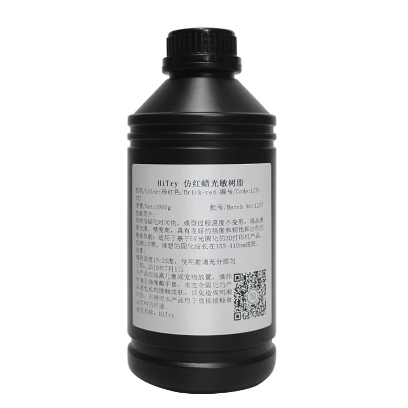 Sparkmaker Uv Resin 3d Filament LCD/SLA 3d Printer Printing Materials 1000g/Bottle 405nm Imitation red wax Uv Reisn Mold
Sparkmaker Uv Resin 3d Filament LCD/SLA 3d Printer Printing Materials 1000g/Bottle 405nm Imitation red wax Uv Reisn Mold