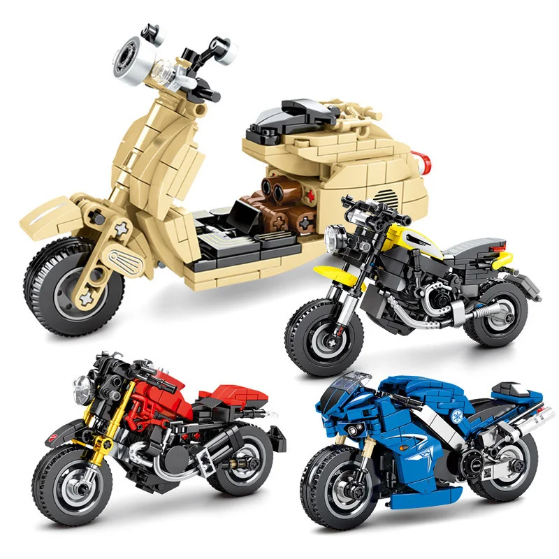 SEMBO Blocks Vespaed Motor Yamahaed Ducatis Motorcycle Building Blocks Toys Legoinglys City Techinic Bricks Set for Children
SEMBO Blocks Vespaed Motor Yamahaed Ducatis Motorcycle Building Blocks Toys Legoinglys City Techinic Bricks Set for Children