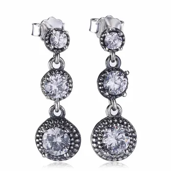 925 Sterling Silver Earring Eternal Elegance With Crystal Hanging Studs Earring For Women For Women Wedding Gift Fine Jewelry 
925 Sterling Silver Earring Eternal Elegance With Crystal Hanging Studs Earring For Women For Women Wedding Gift Fine Jewelry
