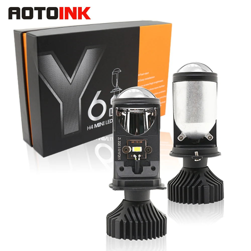 

AOTOINK Canbus 120W/Pair Lamp H4 LED Projector Lens Automobles Bulb 20000LM Conversion Kit Hi/Lo Beam Headlight 12V24V RHD LHD