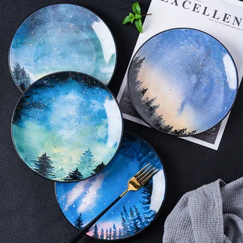 Creative ceramic plate round star domestic western steak plate salad plate hotel restaurant plate dish tableware customization
Creative ceramic plate round star domestic western steak plate salad plate hotel restaurant plate dish tableware customization