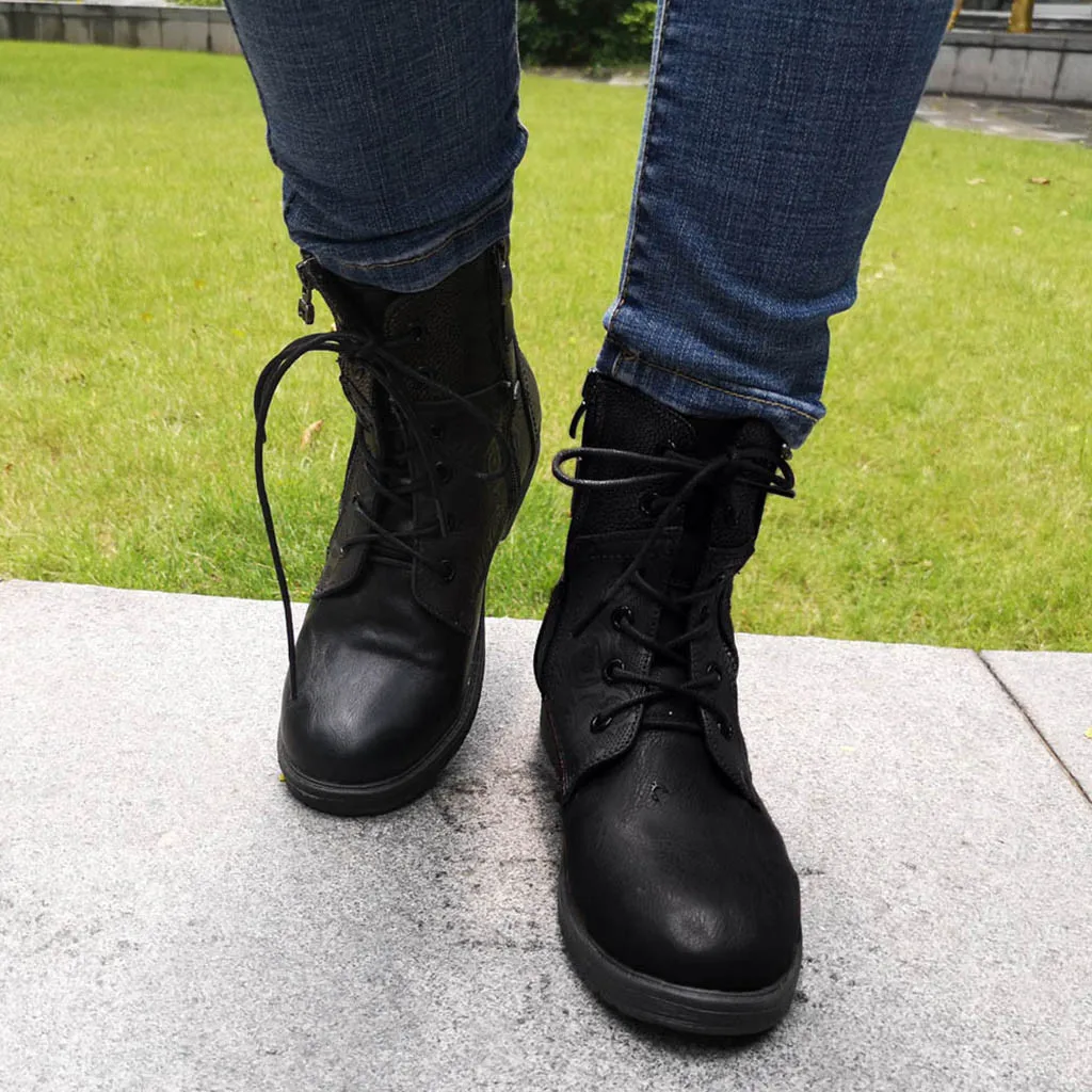 Boots Ladies Warm Lace Up Zipper Mid Calf Ankle Boots Thick Heel Shoes Booties zapatos de mujer 2019 #SS
Boots Ladies Warm Lace Up Zipper Mid Calf Ankle Boots Thick Heel Shoes Booties zapatos de mujer 2019 #SS