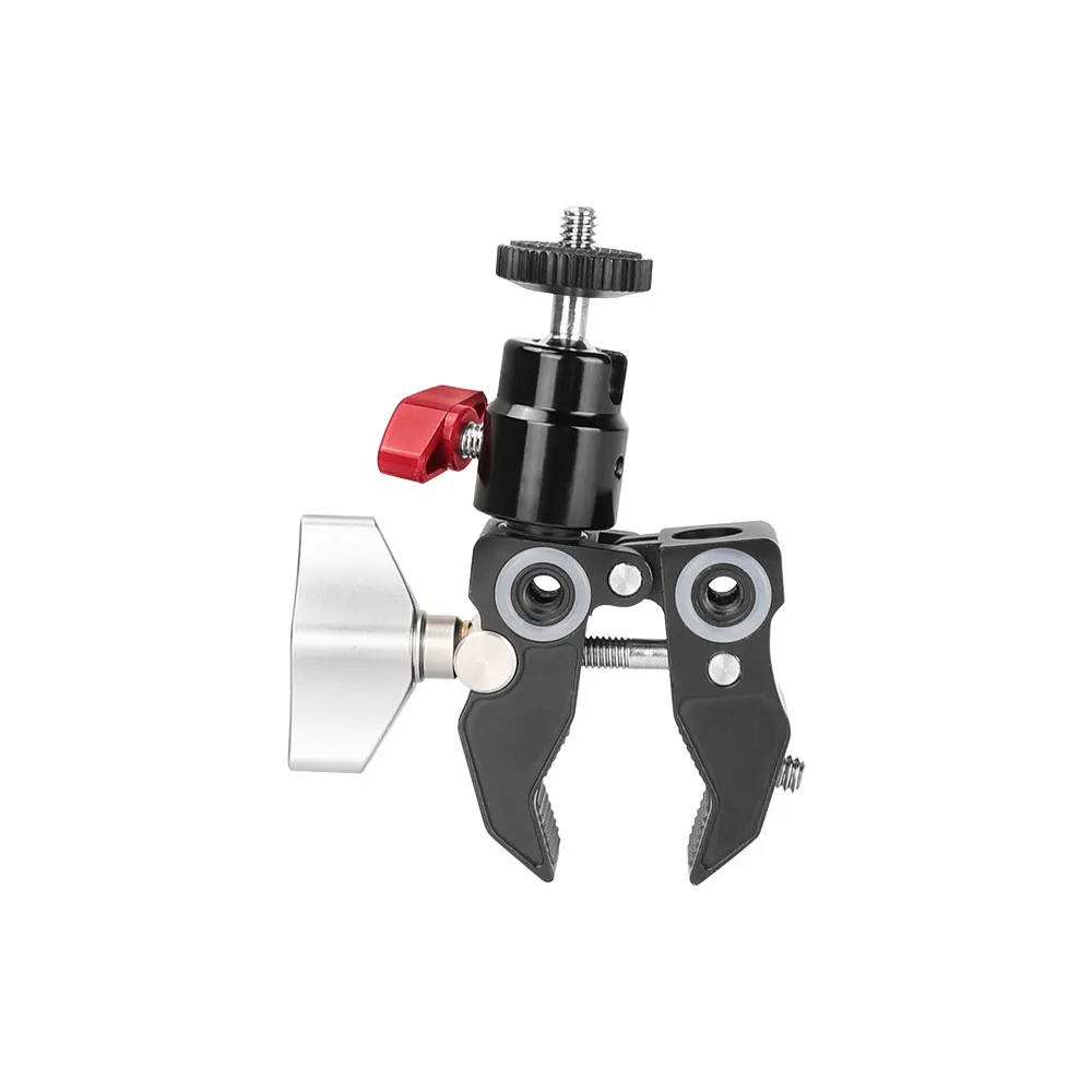 HDRiG Mini Ball Head With Super Clamp For Camera Accessories Mount With 1/4 To 1/4 Screw Photo Studio Accessory 
HDRiG Mini Ball Head With Super Clamp For Camera Accessories Mount With 1/4 To 1/4 Screw Photo Studio Accessory