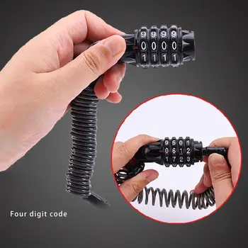 Mini Spring Anti-theft Bicycle Code Lock 4 Digits Combination Password Bike Lock Spring Disc Cable Wire Security Lock
Mini Spring Anti-theft Bicycle Code Lock 4 Digits Combination Password Bike Lock Spring Disc Cable Wire Security Lock