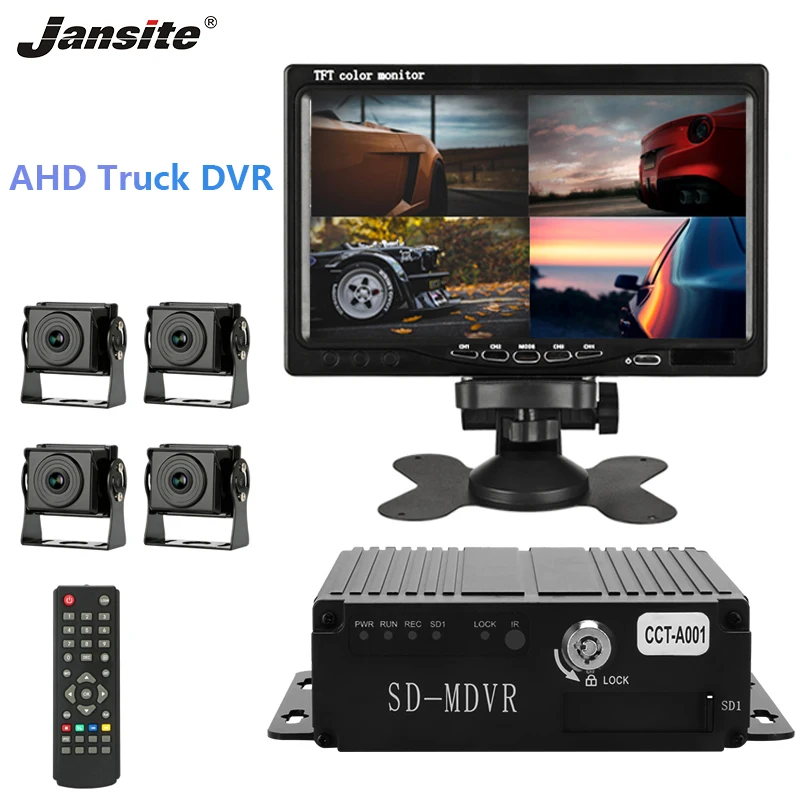 Jansite 7" AHD Truck DVR 4 split screen Loop Recording G-sensor Rear View camera 12V-24V Rearview System with Four rear cameras
Jansite 7" AHD Truck DVR 4 split screen Loop Recording G-sensor Rear View camera 12V-24V Rearview System with Four rear cameras