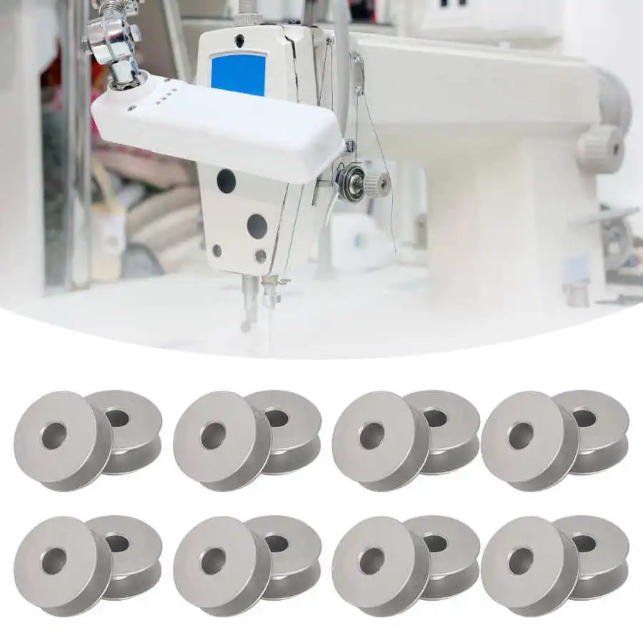 Description Picture 5 of item100Pcs Metal Sewing Bobbins Machine Accessories for Flat Embroidery Car Sewing Machine Replacement Sewing Bobbins Accessories