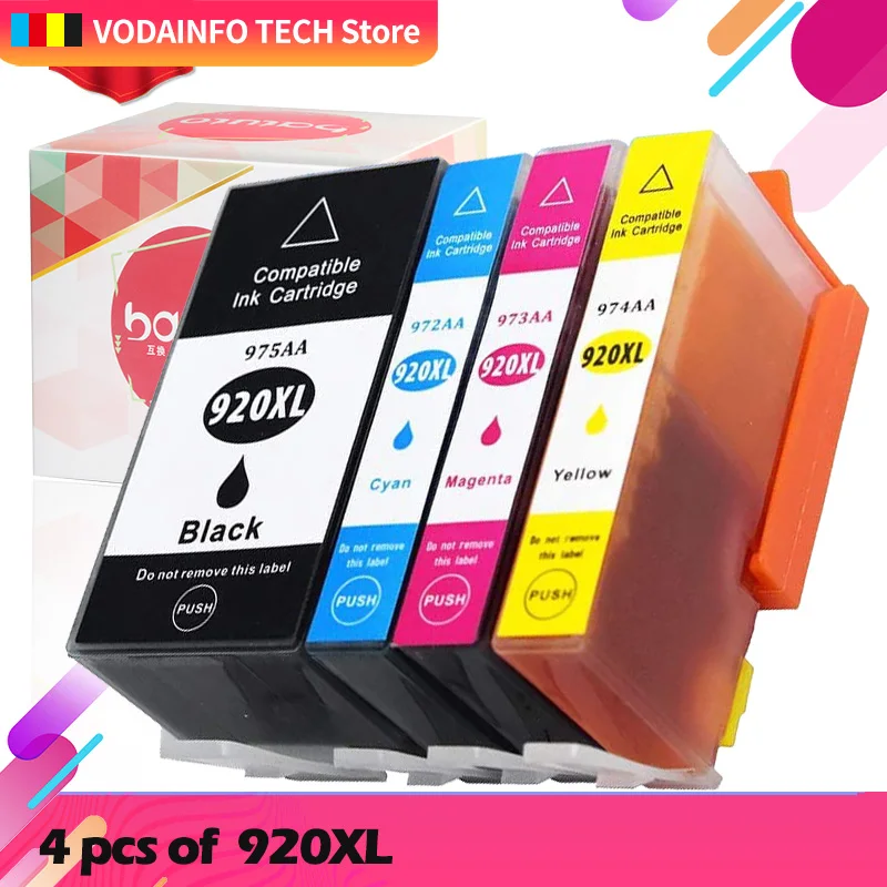 4PCS 920XL 920 XL HP 920 ink cartridge for HP 920XL for HP Officejet 6000 6500 6500A 7000 7500 7500A printer cartridges
4PCS 920XL 920 XL HP 920 ink cartridge for HP 920XL for HP Officejet 6000 6500 6500A 7000 7500 7500A printer cartridges