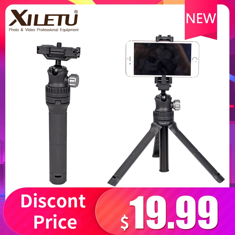 XILETU CB-2 3 in1 Selfie Stick 76cm Mini Table Tripod Stand w 1/4 Install Screw Cold Shoe Mount For Smart Phones Cameras Gopros
XILETU CB-2 3 in1 Selfie Stick 76cm Mini Table Tripod Stand w 1/4 Install Screw Cold Shoe Mount For Smart Phones Cameras Gopros