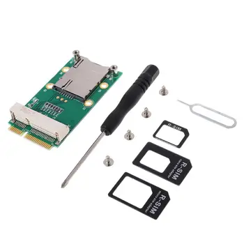 Mini PCI-E Adapter Extension Card for 3G 4G Module USIM Card Slot with SIM Card Slot for 3G/4G WWAN LTE GPS Card C26
Mini PCI-E Adapter Extension Card for 3G 4G Module USIM Card Slot with SIM Card Slot for 3G/4G WWAN LTE GPS Card C26