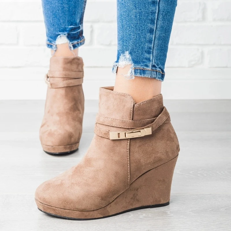 Wedge Boot High Heels Women Ankle Boots Round Toe Zip Footwear Warm Platform Female Boot Wedges Shoes Woman Winter Black
Wedge Boot High Heels Women Ankle Boots Round Toe Zip Footwear Warm Platform Female Boot Wedges Shoes Woman Winter Black