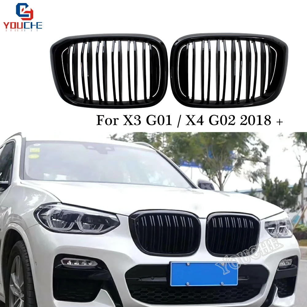 Передняя решетка радиатора для BMW X3 G01 & X4 G02 2018 2019 New версия глянцевый