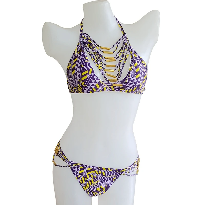 1pc Sexy Wild String Tassel Bandage Bikini Swimwear Personality Totem Print Swimsuit Bathers 06#
1pc Sexy Wild String Tassel Bandage Bikini Swimwear Personality Totem Print Swimsuit Bathers 06#