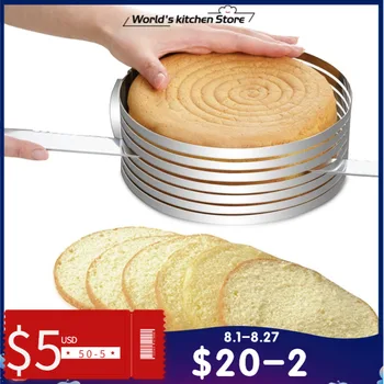 Mousse Cake Ring 15-20cm Stainless Steel Adjustable Retractable Circular Layered Slicer Baking Tool Kit Set Mould Slicing
Mousse Cake Ring 15-20cm Stainless Steel Adjustable Retractable Circular Layered Slicer Baking Tool Kit Set Mould Slicing