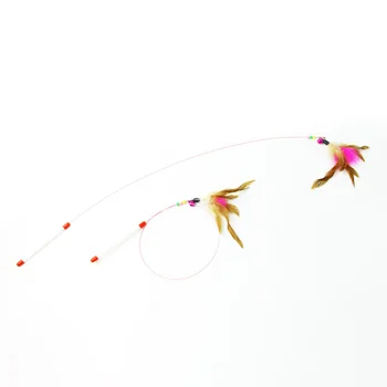 2Pcs Cat Toy Interactive Steel Wire Funny Feather Stick Cat Teaser Kitten Playthings with Bell for Cat and Kitten
2Pcs Cat Toy Interactive Steel Wire Funny Feather Stick Cat Teaser Kitten Playthings with Bell for Cat and Kitten