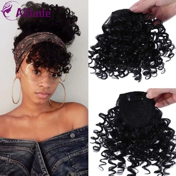 AILIADE Fake Fringe Kinky Curly Clip in Bangs Wig False Hair Bangs Synthetic Hair Pieces Hair Extension For Women
AILIADE Fake Fringe Kinky Curly Clip in Bangs Wig False Hair Bangs Synthetic Hair Pieces Hair Extension For Women