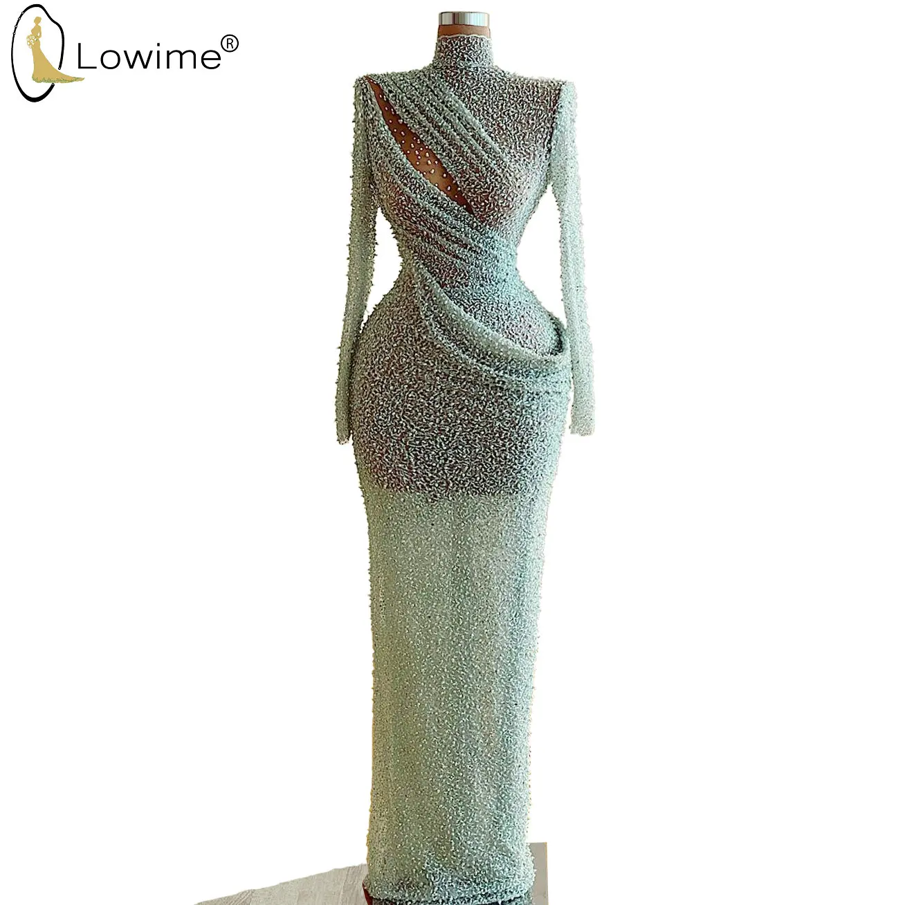 Mint Green Muslim Long Sleeve High Neck Mermaid Evening Dresses Ruched Robe De Soiree Prom Party Dresses Formal Dresses
Mint Green Muslim Long Sleeve High Neck Mermaid Evening Dresses Ruched Robe De Soiree Prom Party Dresses Formal Dresses
