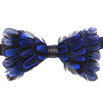 High-end Men's Sapphire Blue Natural Peacock Feather Bow Tie Banquet Night Club Wedding Bridegroom Bowtie Wedding Accessories
High-end Men's Sapphire Blue Natural Peacock Feather Bow Tie Banquet Night Club Wedding Bridegroom Bowtie Wedding Accessories