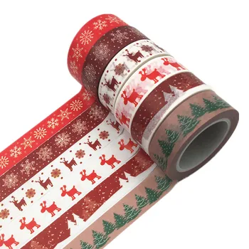 1PC Decorative Snow Deer Christmas Tree Washi Tape Set Rice Paper DIY Scrapbooking Adhesive Masking Tape 1.5cm*10m Stationery
1PC Decorative Snow Deer Christmas Tree Washi Tape Set Rice Paper DIY Scrapbooking Adhesive Masking Tape 1.5cm*10m Stationery