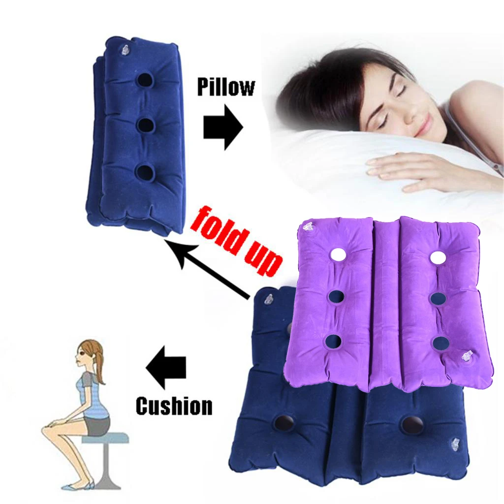 Inflatable Cushion Pad Seat Chair Wheelchair Pillow Home Travel - Purple Inflatable Cushion Pad Seat Chair Wheelchair Pillow Home Travel - Purple