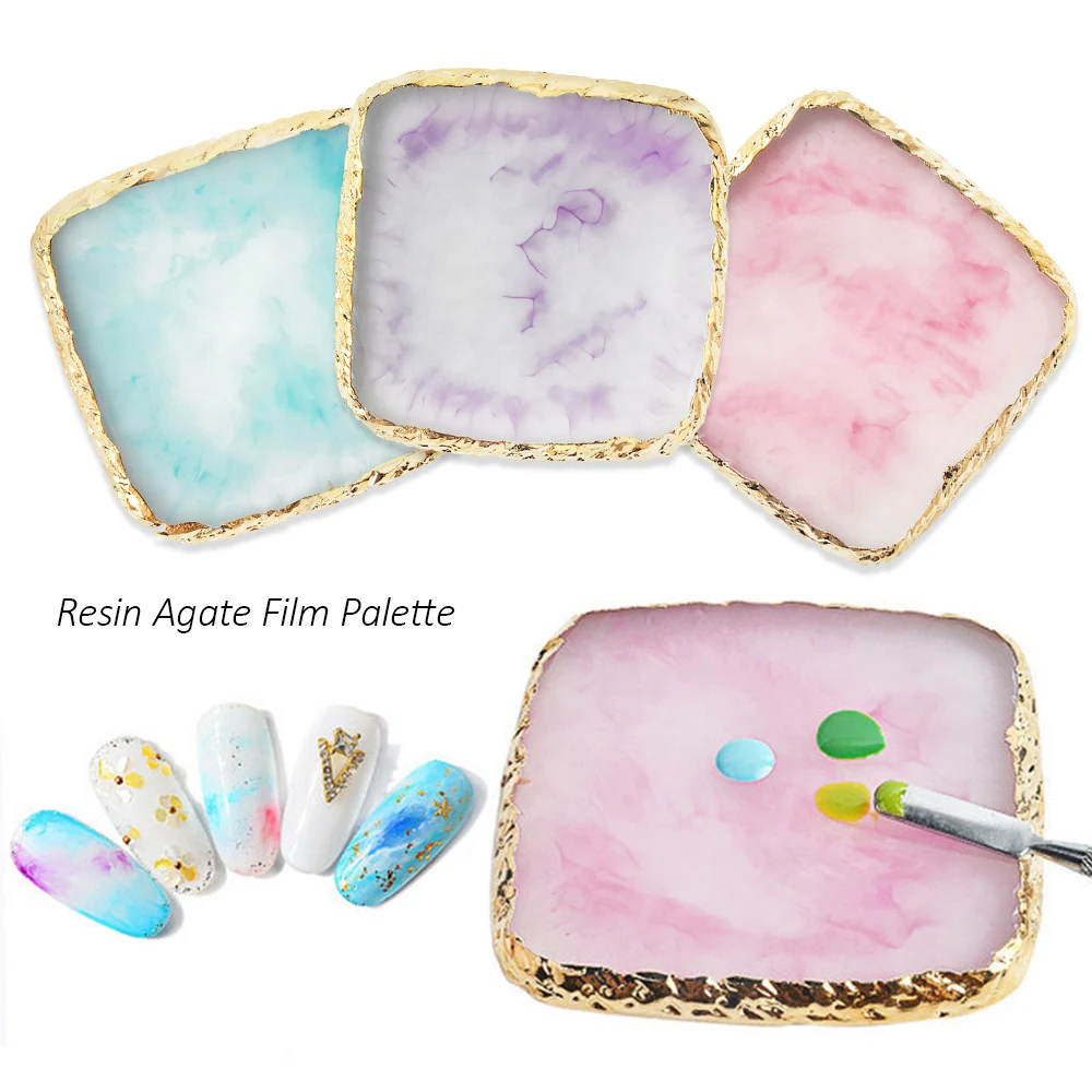 Resin Agate Film Palette False Nail Display Practice Board Shelf Color Palette Nail Art Tools Polish Gel Make Up Palette Tool
Resin Agate Film Palette False Nail Display Practice Board Shelf Color Palette Nail Art Tools Polish Gel Make Up Palette Tool