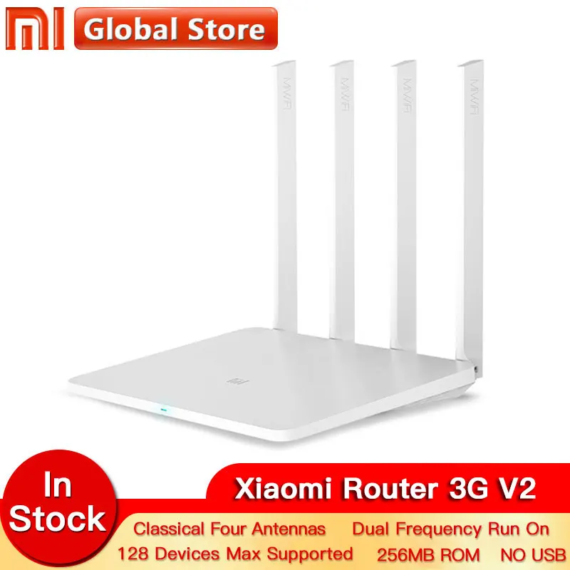 

Original Xiaomi Mi WiFi Router 3G 1167Mbps 2.4GHz 5GHz Dual Band 128MB ROM Wi-Fi 802.11ac Four Powerful High-Gain Antennas