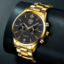 reloj hombre Fashion Mens Watches Luxury Men Business Gold Stainless Steel Quartz Watch Leather Luminous Clock relogio masculino
reloj hombre Fashion Mens Watches Luxury Men Business Gold Stainless Steel Quartz Watch Leather Luminous Clock relogio masculino