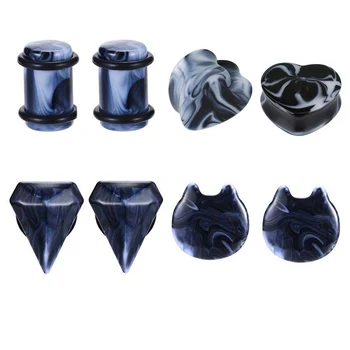 Pair White&Black Acrylic Ear Tunnels and Plugs Simple Styles Ear Gauges Tragus Earring Piercing Expander Stretcher Body Jewelry
Pair White&Black Acrylic Ear Tunnels and Plugs Simple Styles Ear Gauges Tragus Earring Piercing Expander Stretcher Body Jewelry