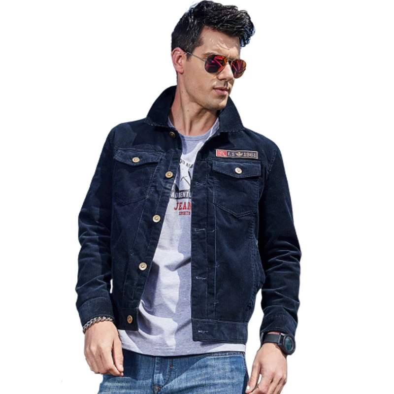 Spring Autumn Mens Denim Jacket Corduroy Jacket Lapel Multi-pocket Youth Men's Casual Jacket Male Cowboy Jeans coats
Spring Autumn Mens Denim Jacket Corduroy Jacket Lapel Multi-pocket Youth Men's Casual Jacket Male Cowboy Jeans coats