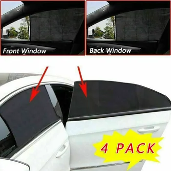4pcs Black Car Front/ Rear Side Window Sun Shade Cover Visor Mesh Shield UV Protection Car Side Window Sunshade
4pcs Black Car Front/ Rear Side Window Sun Shade Cover Visor Mesh Shield UV Protection Car Side Window Sunshade
