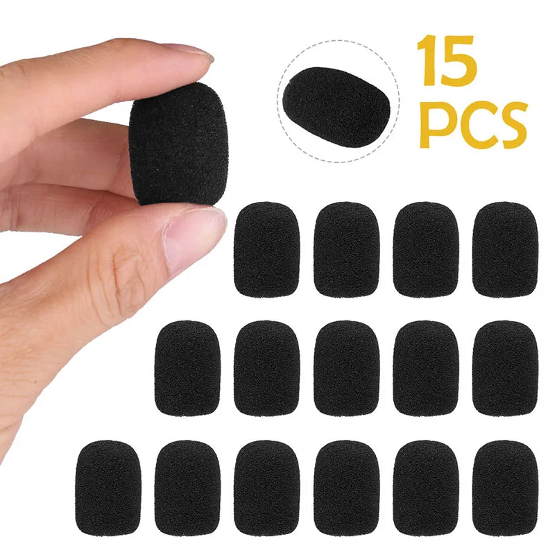 15pcs Headset Replacement Foam Microphone Cover Telephone Mic Windscreen Windshied | Электроника