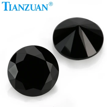 

3mm to 12mm black color Round Brilliant cut moissanite loose gems stone